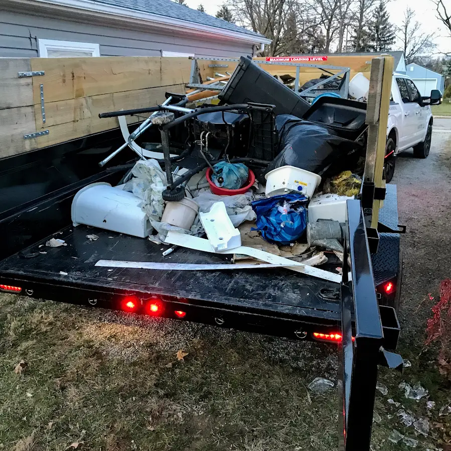 Roll-off dumpster delivered to a residential driveway in Westlake