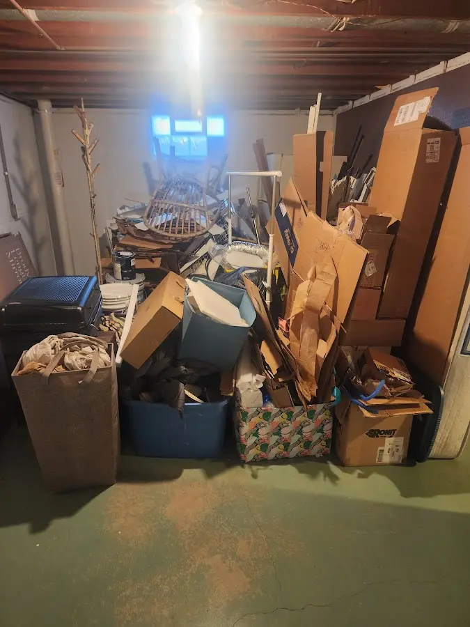 Roll-off dumpster container at job site for 20 Yard Dumpster Rental in Westlake